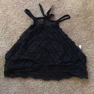 aerie lace high neck bralette